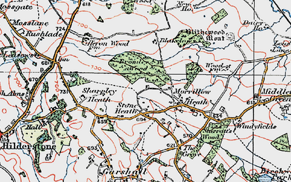 Old map of Stone Heath in 1921