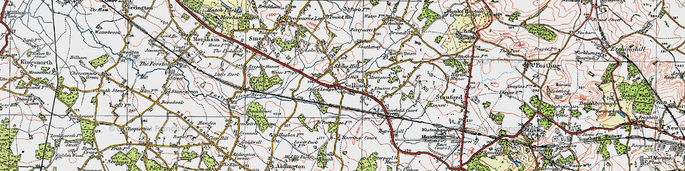 Old map of Stone Hill in 1920