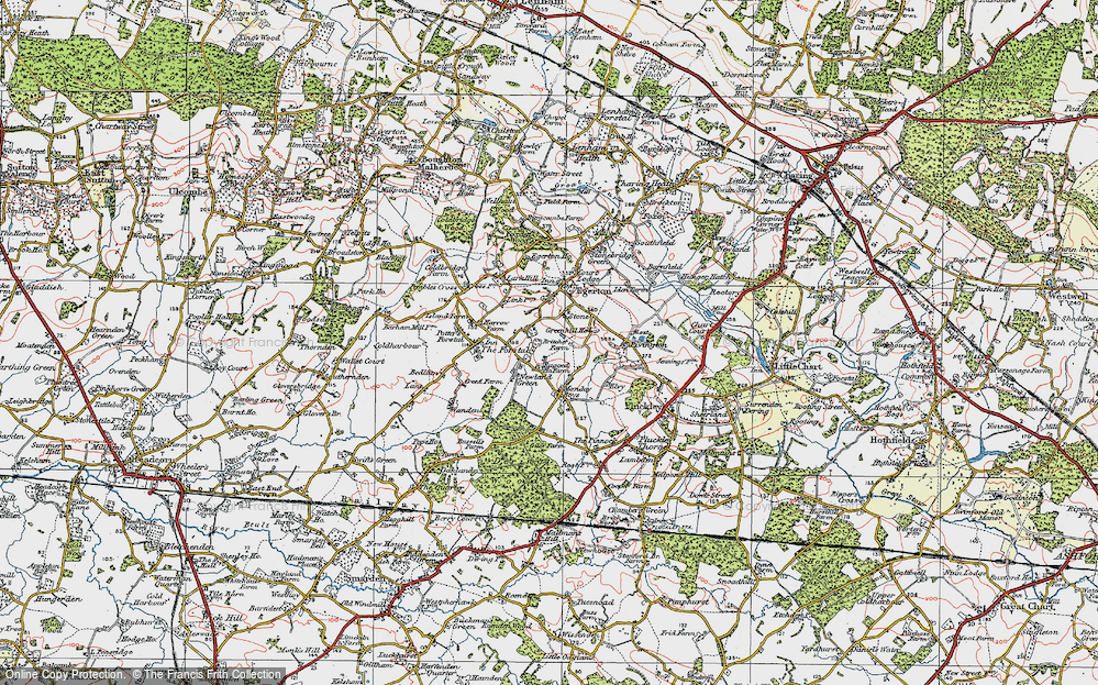 Old Map of Stone Hill, 1921 in 1921