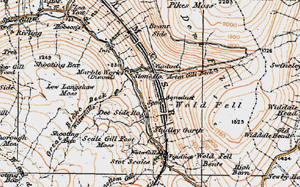 Old map of Widdale Head in 1925