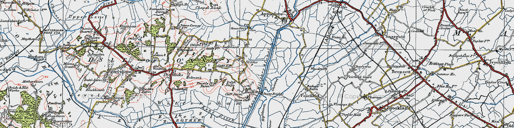 Old map of Stone in Oxney in 1921