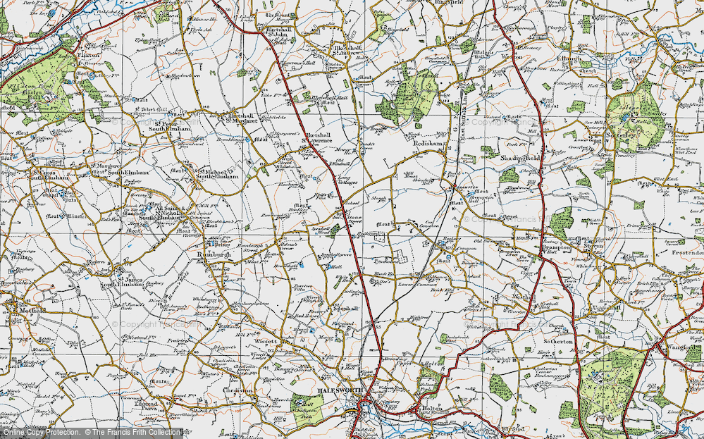 Old Map of Stone Street, 1921 in 1921