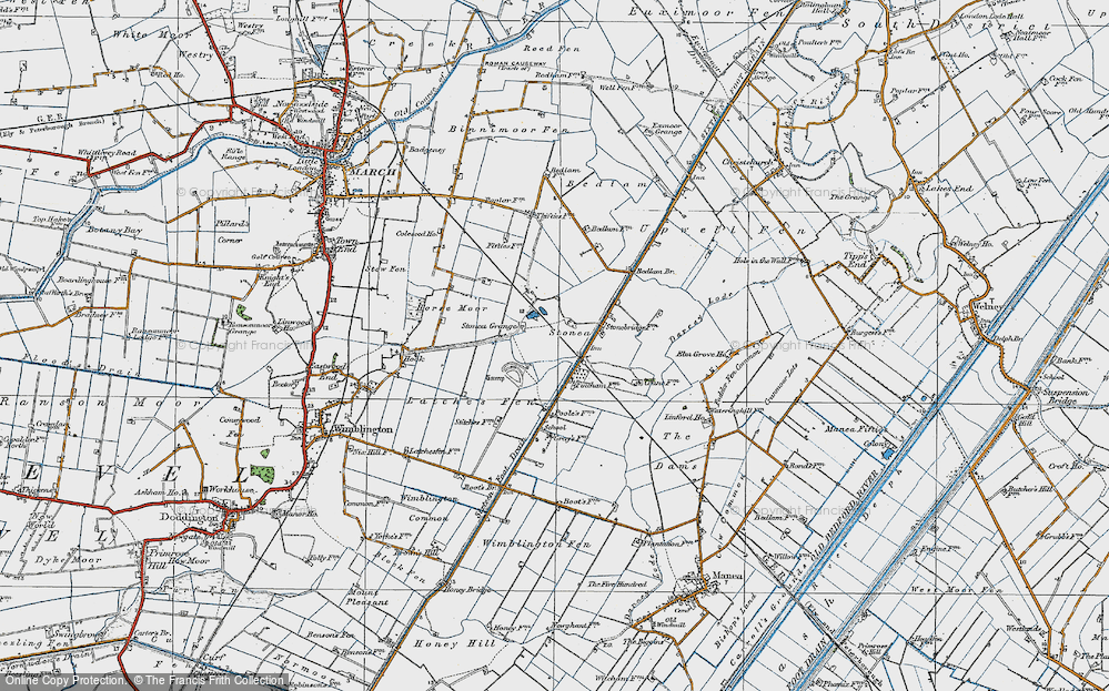 Old Map of Historic Map covering Boot's Br in 1920
