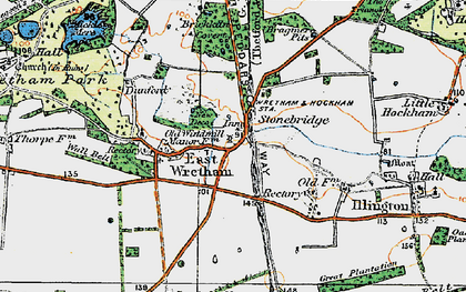 Old map of Bragmere Pits in 1920