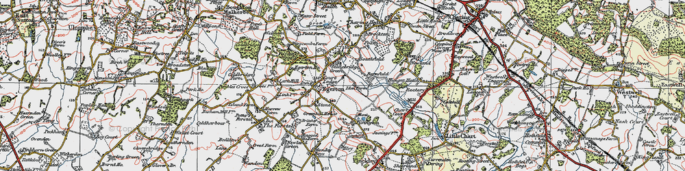 Old map of Stonebridge Green in 1921