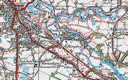 Old map of Stoneclough in 1924