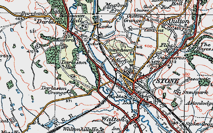 Old map of Stonefield in 1921