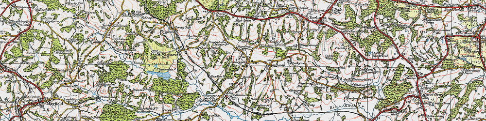 Old map of Stonegate in 1920