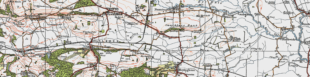 Old map of Stonegrave in 1925
