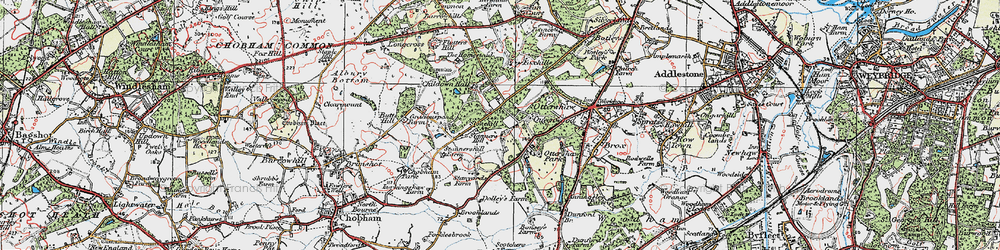 Old map of Stonehill in 1920