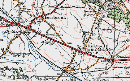 Old map of Stonehouses in 1921