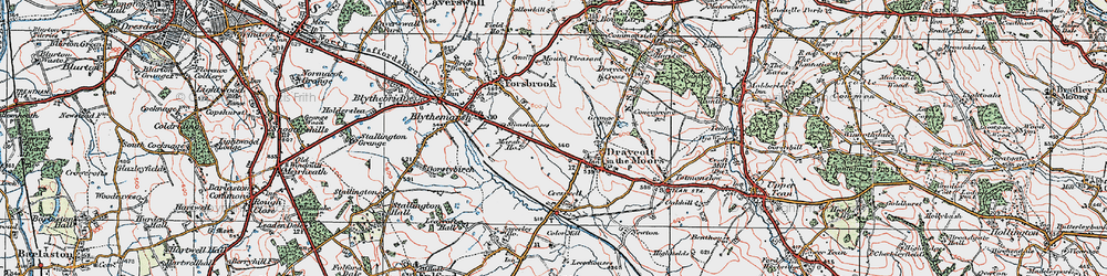Old map of Stonehouses in 1921