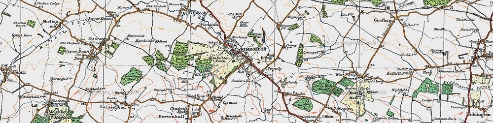 Old map of Stonely in 1919