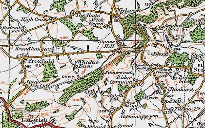 Old map of Broadhanger in 1919