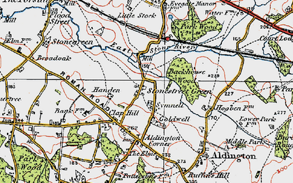 Old map of Blackhouse Wood in 1921