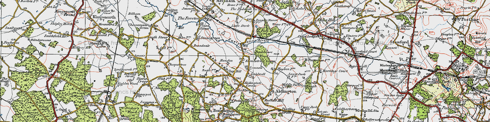 Old map of Blackhouse Wood in 1921