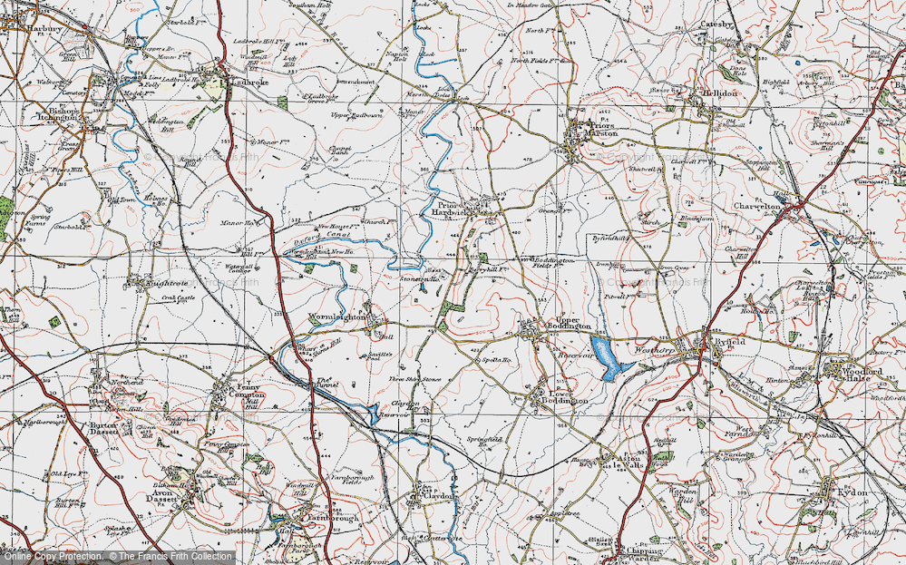 Old Map of Stoneton, 1919 in 1919