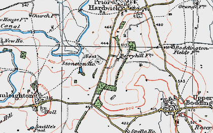 Old map of Stoneton in 1919
