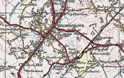 Old map of Stoney Hill in 1919