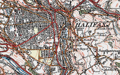 Old map of Stoney Royd in 1925