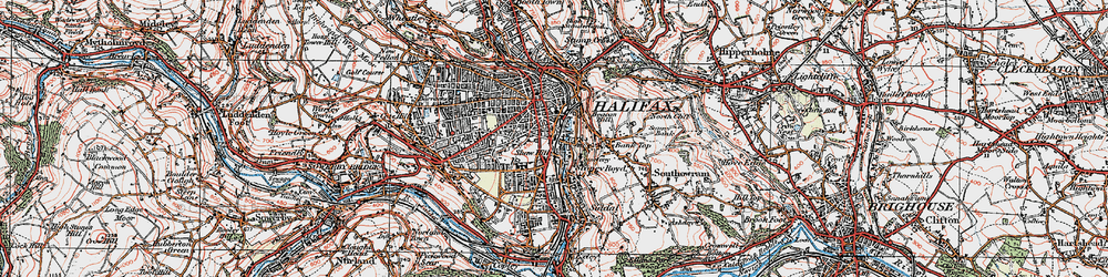 Old map of Stoney Royd in 1925