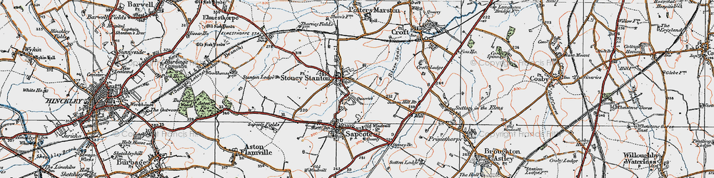 Old map of Stoney Cove in 1921