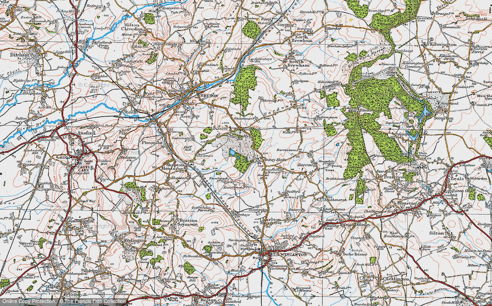 Old Map of Stoney Stoke, 1919 in 1919