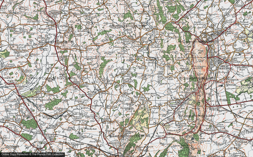 Old Map of Stoneyard Green, 1920 in 1920