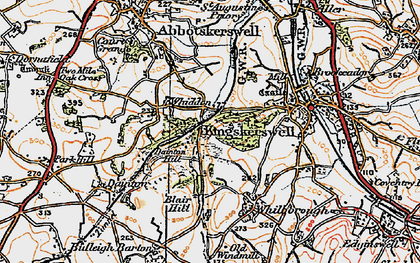 Old map of Stoneycombe in 1919