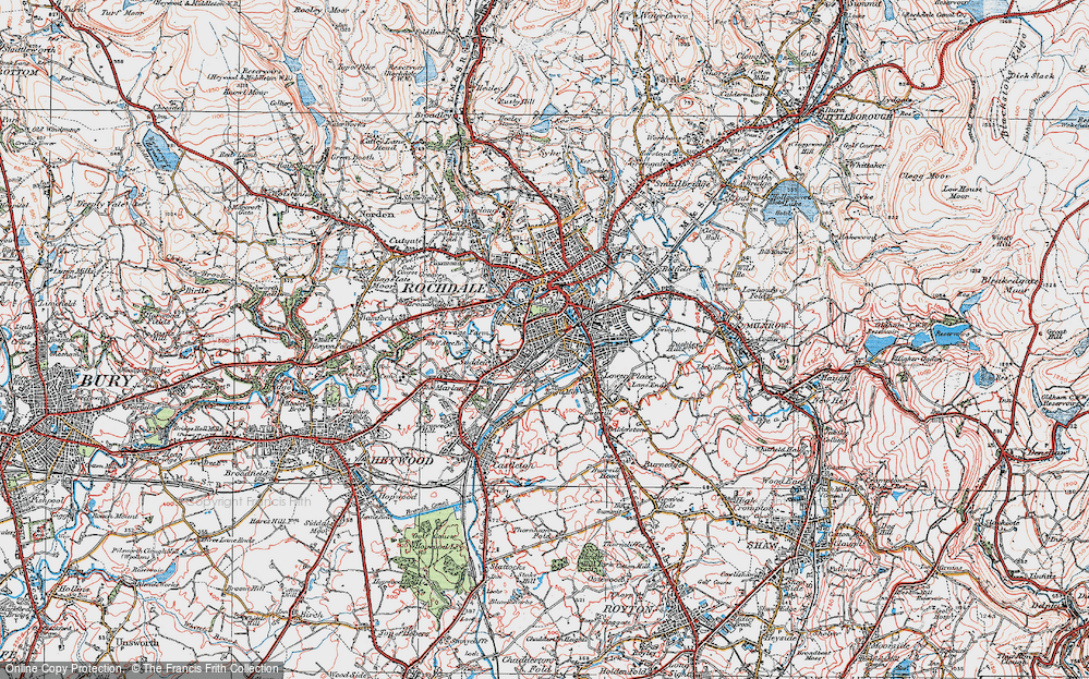 Old Map of Stoneyfield, 1924 in 1924