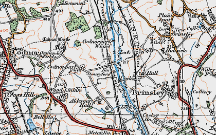 Old map of Brinsley Hall in 1921