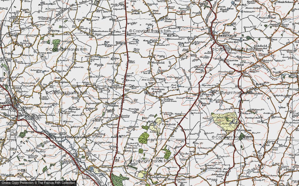 Old Map of Historic Map covering Whin Plantn in 1921