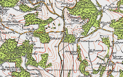 Old map of Balhams Farm Ho in 1919