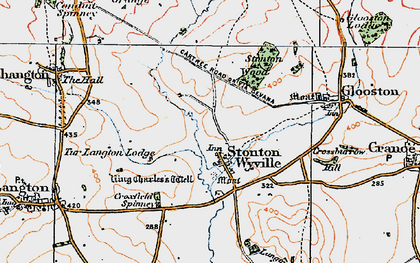 Old map of Stonton Wyville in 1921