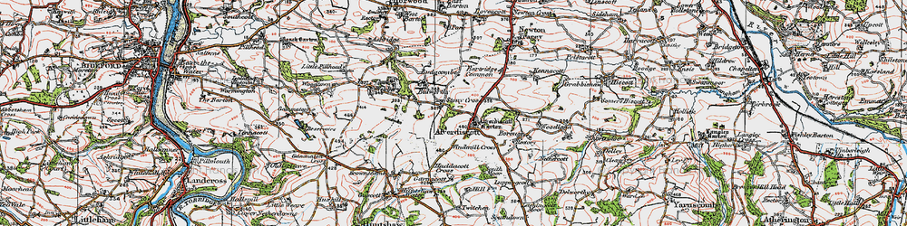 Old map of Stony Cross in 1919