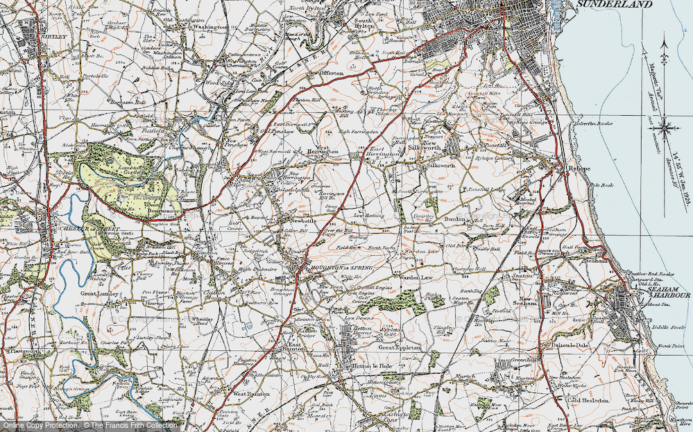Old Map of Stony Gate, 1925 in 1925