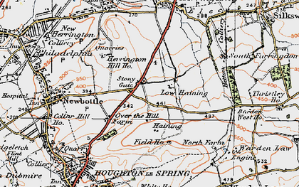 Old map of Stony Gate in 1925