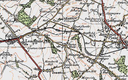 Old map of Stony Heap in 1925