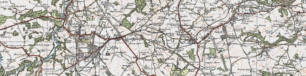 Old map of Stony Heap in 1925