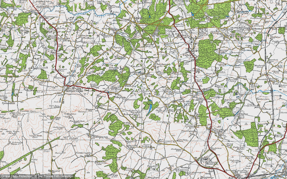 Old Map of Stony Heath, 1919 in 1919
