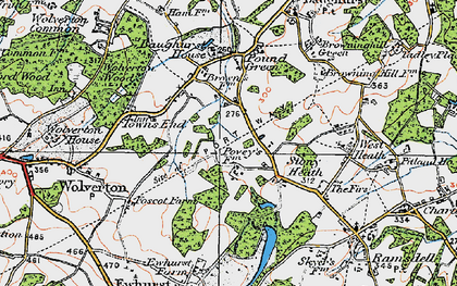 Old map of Stony Heath in 1919