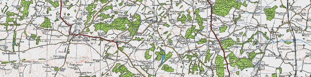 Old map of Stony Heath in 1919