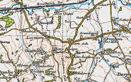 Old map of Stony Knaps in 1919