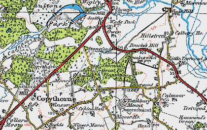 Old map of Brooke's Hill in 1919