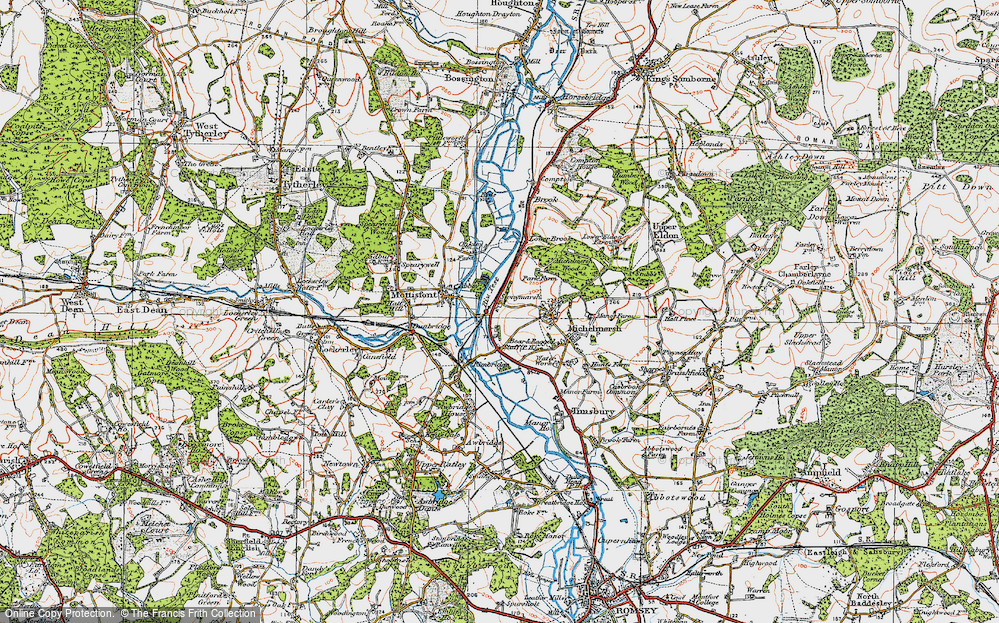 Old Map of Stonymarsh, 1919 in 1919