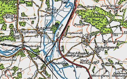 Old map of Stonymarsh in 1919