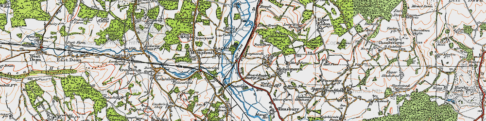 Old map of Stonymarsh in 1919