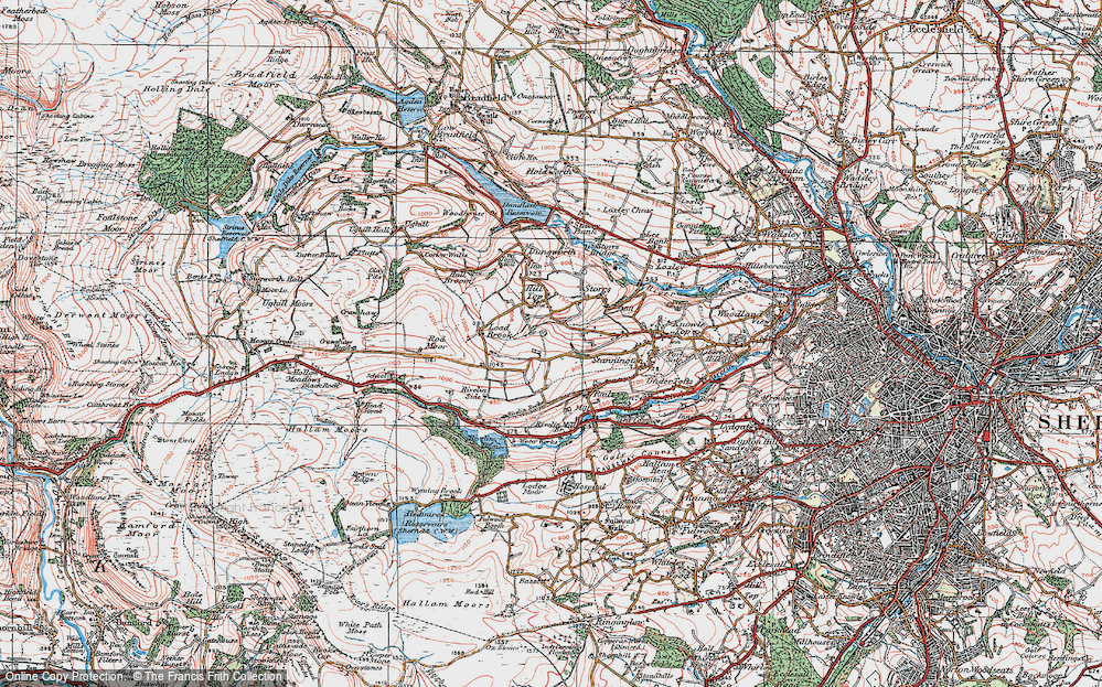 Old Map of Stopes, 1923 in 1923