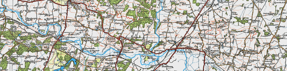 Old map of Stopham in 1920