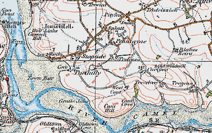 Old map of Stoptide in 1919